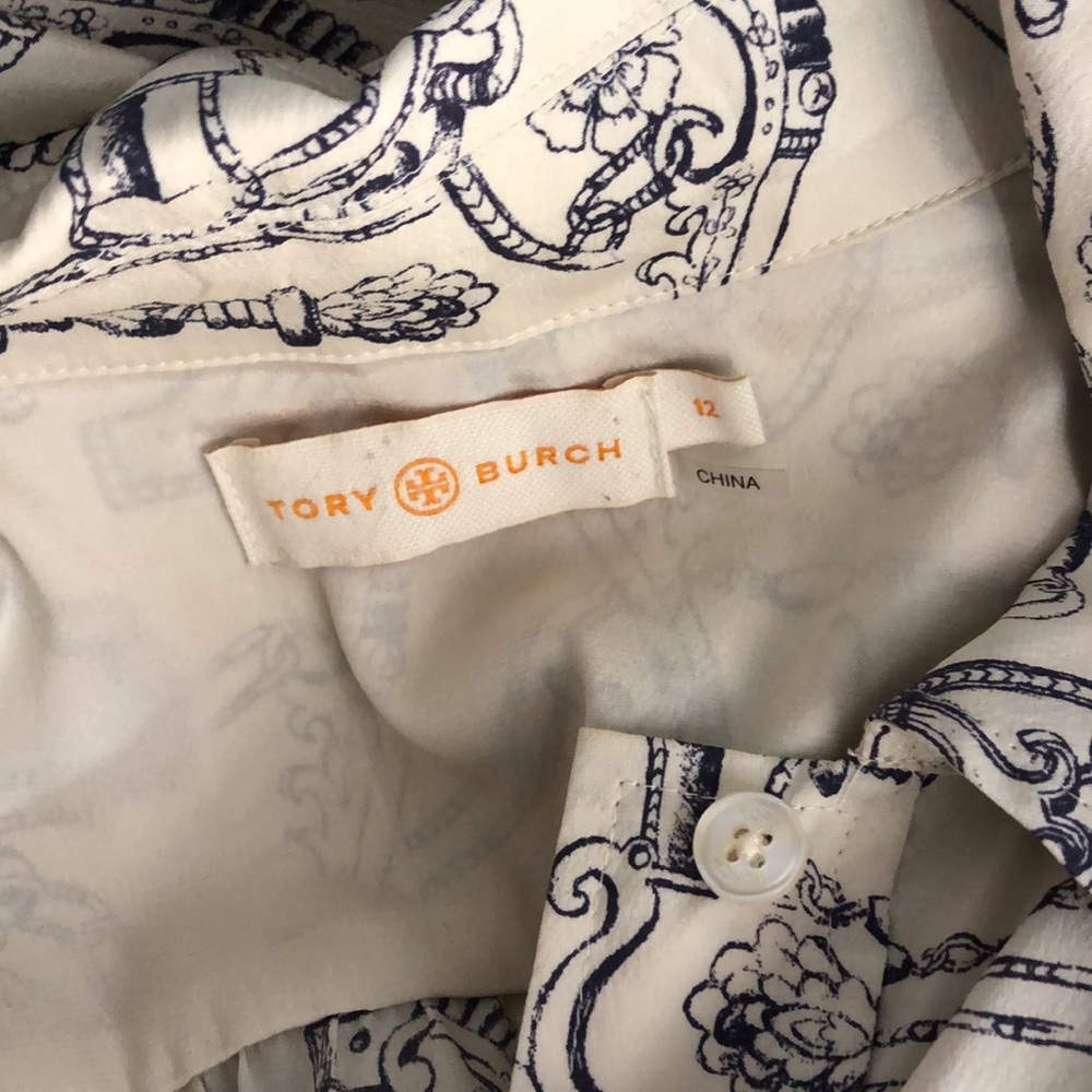 Tory Burch Angelique 100% Silk Blouse (W14456) - Picture 6 of 7